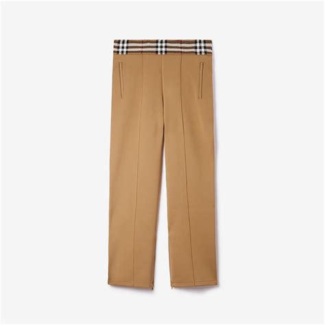 burberry faux leather trim zippers pants|burberry pants saks.